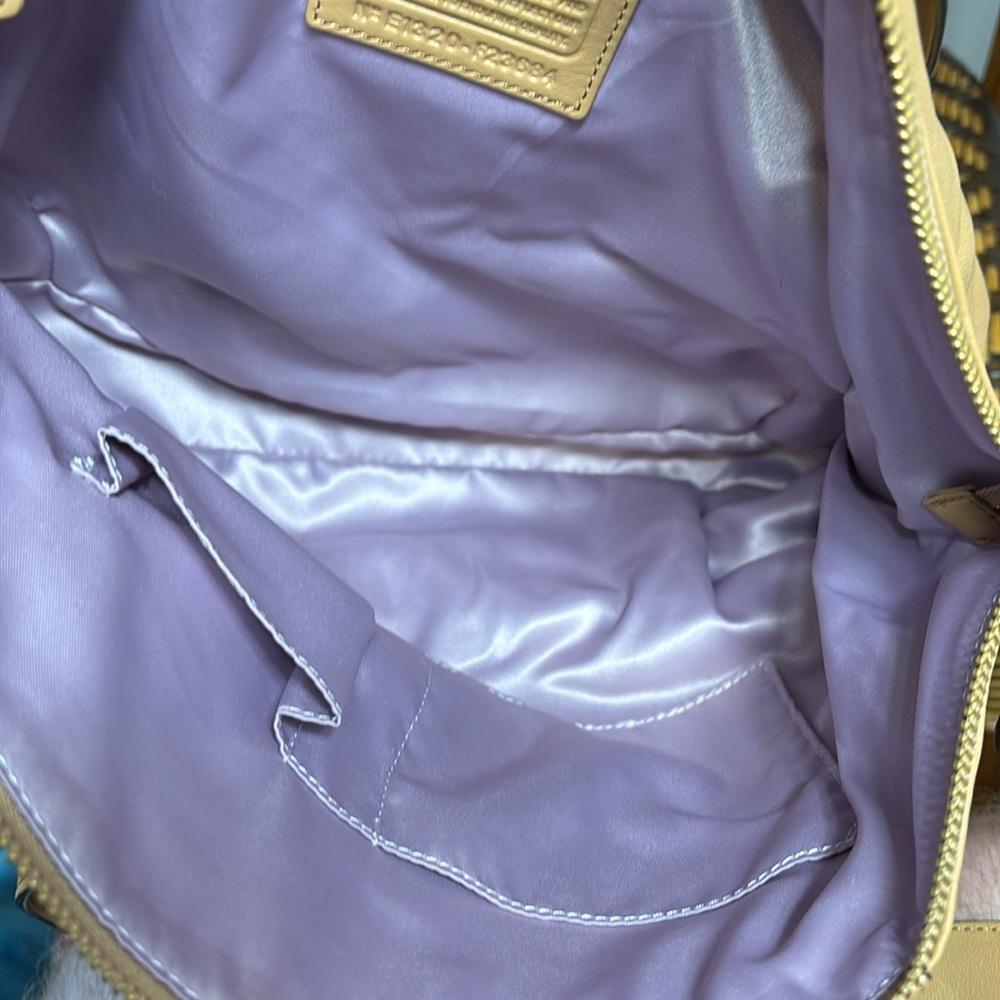 Coach Ashley Satchel Bag Tan Leather - Picture 6 of 7
